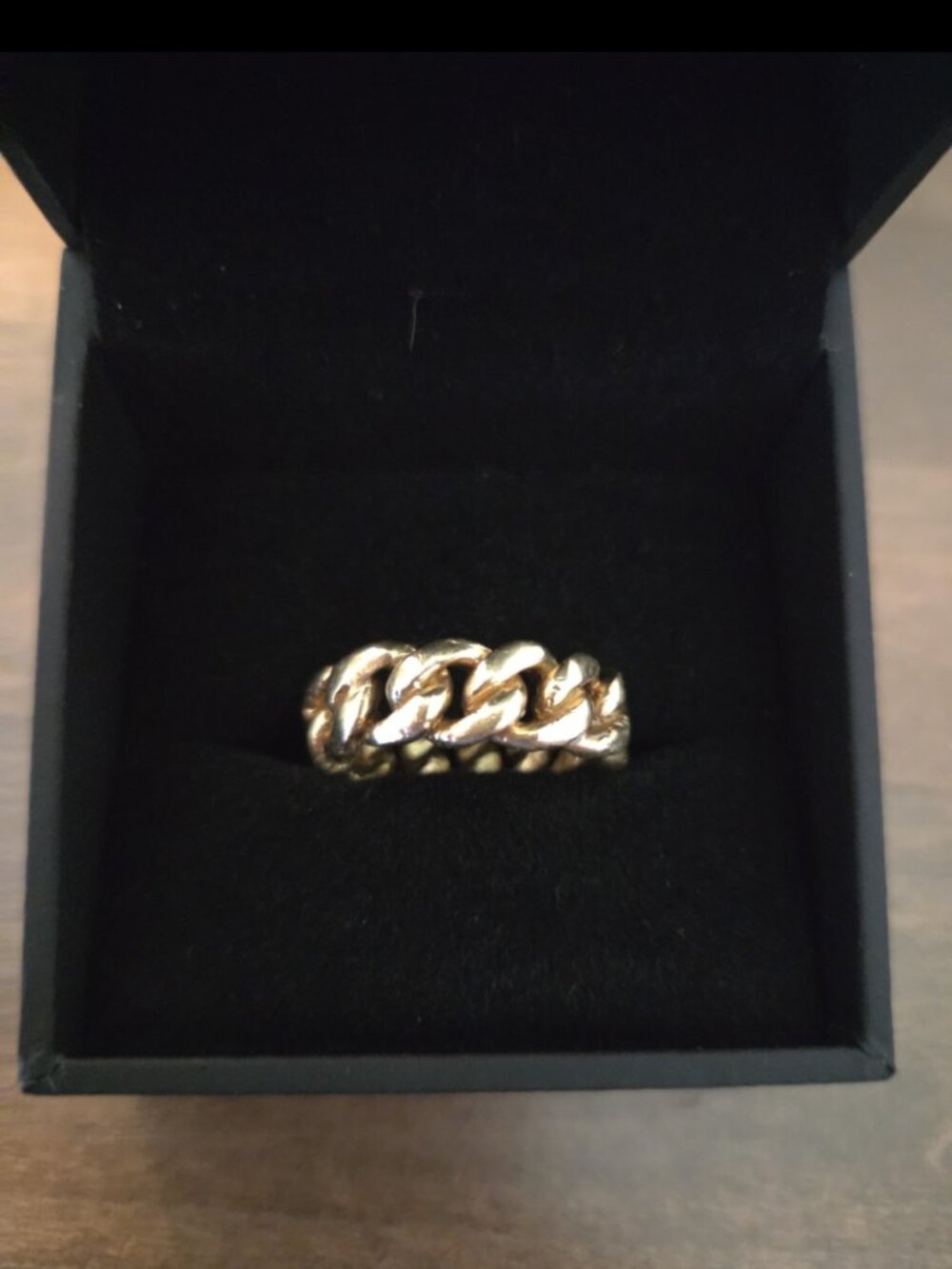 Vintage 10k gold curb ring